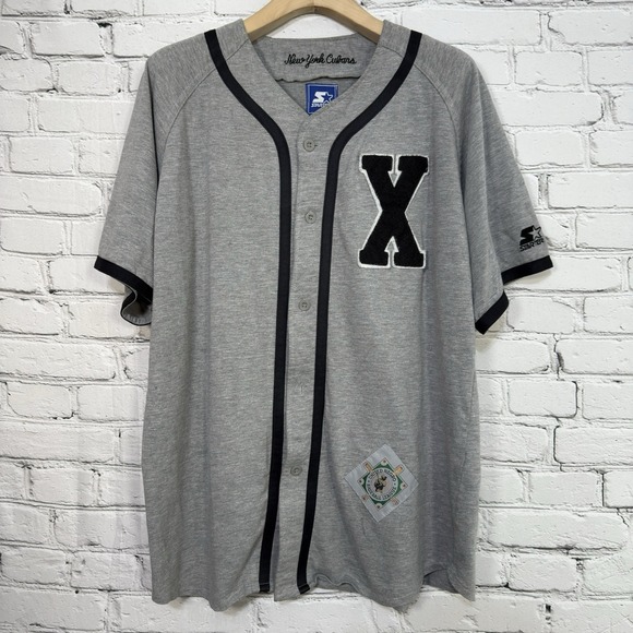 Vintage Starter New York Cubans X Giants Negro League Jersey Size XL Gray‎ RARE